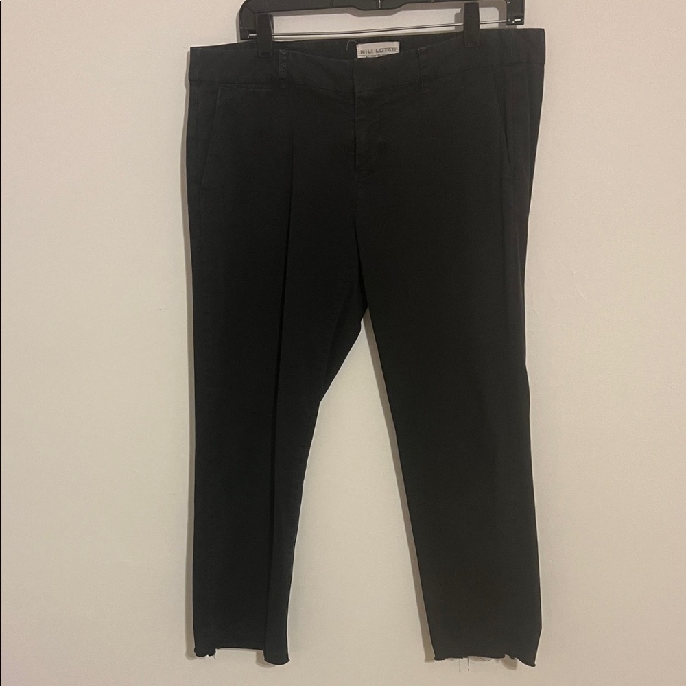 Nili Lotan Black Cropped Ankle Pants